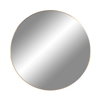 Moderner Spiegel ORLONA Messing-Look Rahmen Ø80 cm