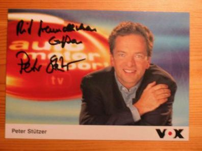 VOX Fernsehmoderator Peter Stützer - handsigniertes Autogramm!!!