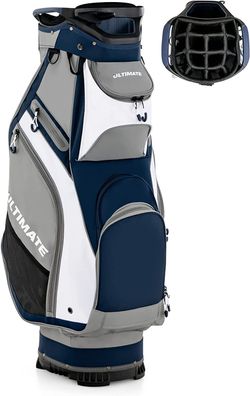 Golftasche mit Regenhaube, Golfreisetasche mit 14 Trennwänden, tragbar&wasserabweisen