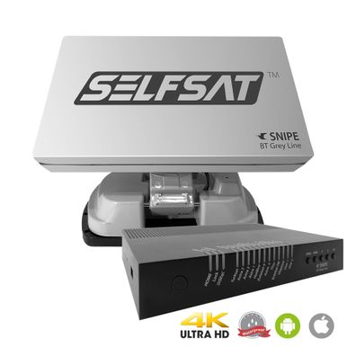 Selfsat SNIPE BT Grey Line Twin - automatische Camping Antenne incl. iOS / Android