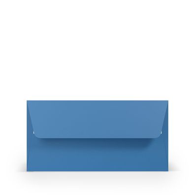100 Briefumschläge Blau (Stahlblau) 100x220 mm (DIN Lang) mit Haftklebung
