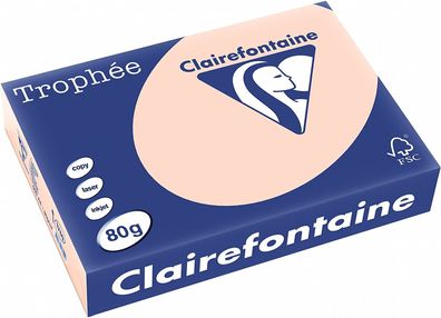 Clairefontaine Trophee Color Lachs 80g/ m² DIN-A4 - 500 Blatt
