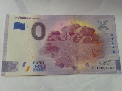 Null euro Schein Souvenirschein Hunebed 2021-1
