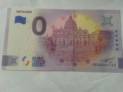 Null euro Schein Souvenirschein vaticano 2021-1