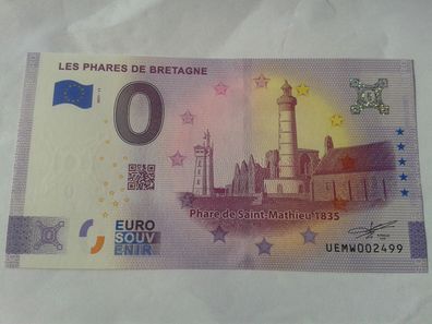 Null euro Schein Souvenirschein Les phrases de Bretagne 2021-11