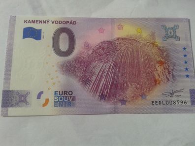 Null euro Schein Souvenirschein Kamenny Vodopad 2021-2