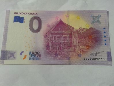 Null euro Schein Souvenirschein Bilikova Chata 2021-3