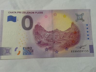 Null euro Schein Souvenirschein Chata Pri Zelenom Plese 2021-2