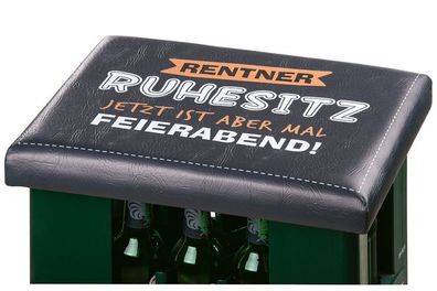 Gilde Bierkasten Sitzkissen "Ruhesitz" 44x34cm Sitzpolster schwarz 42993