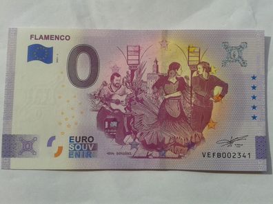 Null euro Schein Souvenirschein Flamenco 2021-1