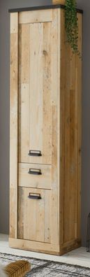 Bad Hochschrank Badezimmer Schrank Used Wood Vintage Soft-Close 50x200 cm Stove