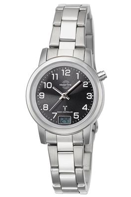 Master Time Funk-Armbanduhr für Damen Basic mit Stahlband MTLA-10695-21M