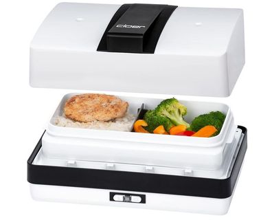 Cloer Menübox Steamer zum Aufwärmen von Speisen kombinierbar Lunchbox Weiß