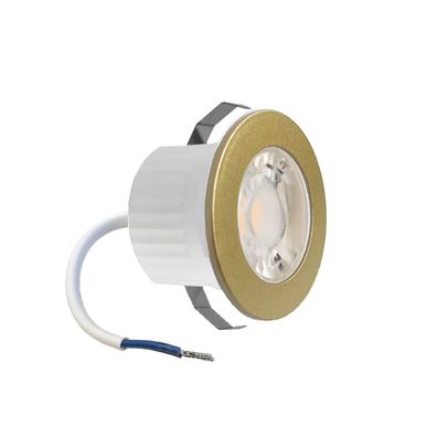 3 Watt LED mini Einbauleuchte Einbaustrahler Spot Gold Warmweiß Schutzart IP54