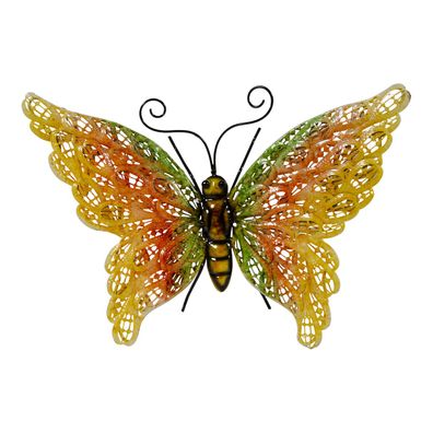 Wanddekoration Schmetterling, Metallfigur 32 cm