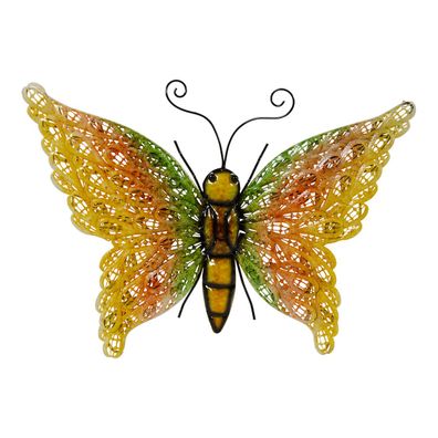Wanddekoration Schmetterling, Metallfigur 41 cm