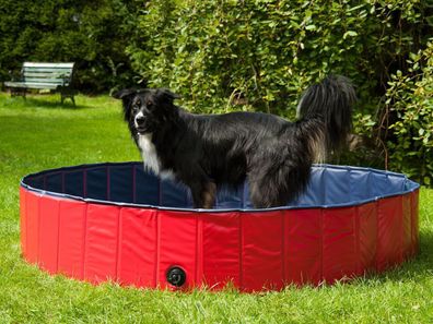 Procyon Hundepool Planschbecken für Haustiere 120cm oder 160cm mit Wasserablassventil