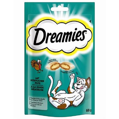 Dreamies ? Cat Snacks mit Pute - 6 x 60g ? Katzensnack