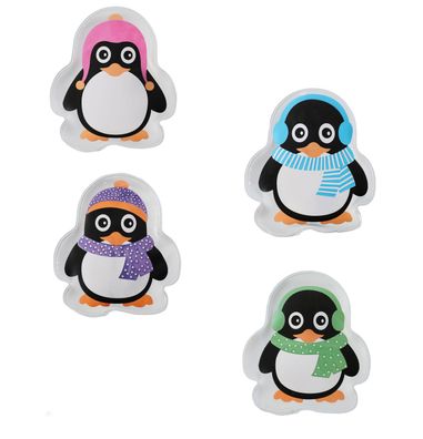 Kinder Taschenwärmer 4er Set - Motiv Pinguin - Winter Hand Taschen Wärmer klein