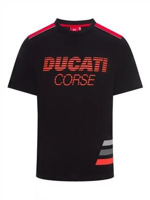 DUCATI GP-Racing Damen T-Shirt Striped Woman Top Lady schwarz rot 1936006
