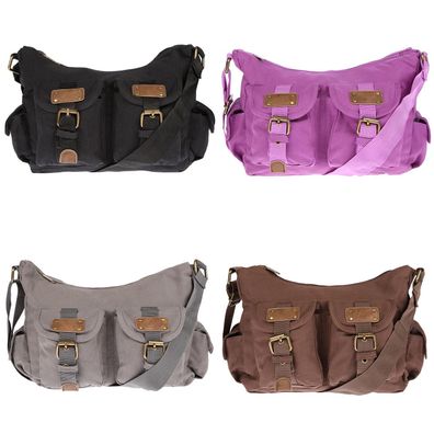 Damenhandtasche Schultertasche Tasche Umhängetasche Canvas Shopper Crossover Bag