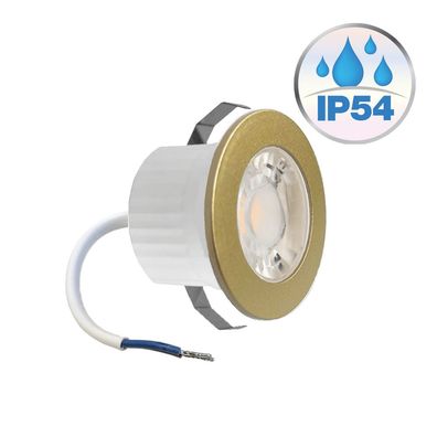 3w Mini LED Einbauleuchte Einbaustrahler Einbauspot Spot Gold 240 Lumen Schutzart ...