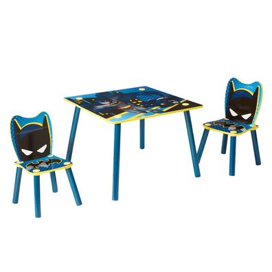 DC Comic Held Batman Set aus Tisch und 2 Stühlen für Kinderzimmer Chair Table