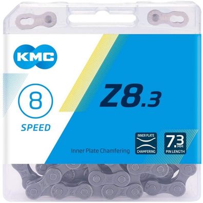KMC Schaltungskette Z8 Silber/ Grau 1/2" x 3/32" 114 Glieder 7,3mm 8-fach