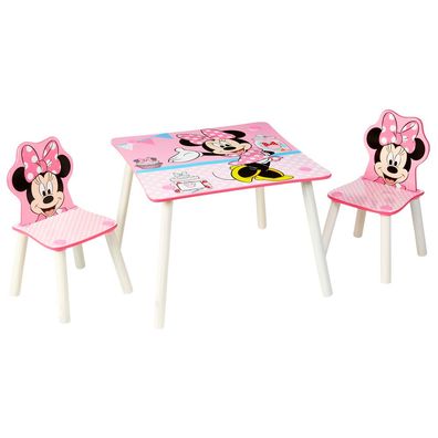 Disney Minnie Mouse Set Tisch + 2 Stühle für Kinderzimmer Chair Table Maus