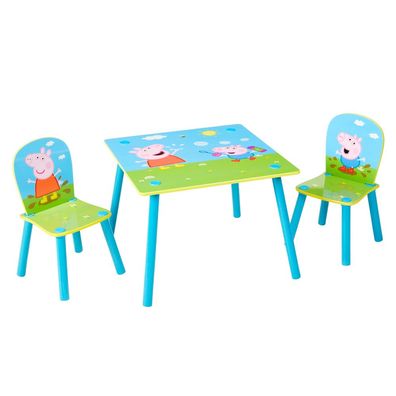 Peppa Pig Tisch + 2 Stühle für Kinderzimmer Chair Table Wutz Maltisch Spieltisch