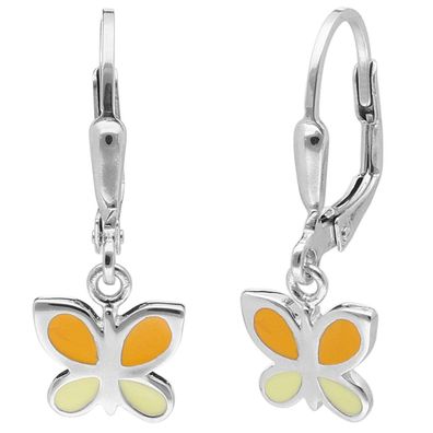 trendor Schmuck Kinder-Ohrringe für Mädchen Silber 925 Schmetterling Ohrhänger 41588