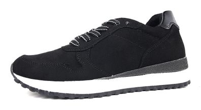 Marco Tozzi Damenschuhe Schnürschuhe Sneaker high Schwarz Freizeit