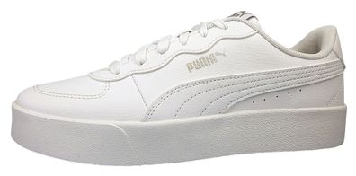 Puma Skye Clean Damenschuhe Schnürschuhe Sportive Sneaker Weiß Freizeit