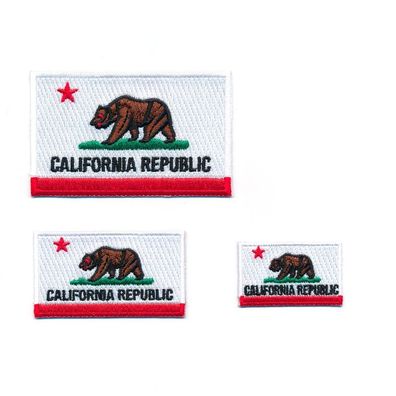3 USA Kalifornien Sacramento California Flagge Aufnäher Aufbügler Set 0970