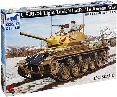 CB35139 Bronco Models - U.S. M-24 Chaffee Light Tank -Chaffee- Korean War. 1:35