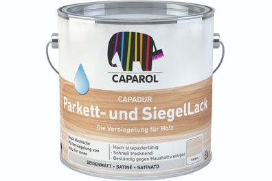 Caparol Capadur Parkett- und SiegelLack Hochglänzend 2,5 Liter farblos