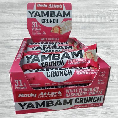 Body Attack YAMBAM CRUNCH & NUTS Riegel 15 x 55g Riegel
