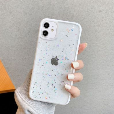 Star bling glitter phone case für iphone - klar zurück liebe herz tpu abdeckung