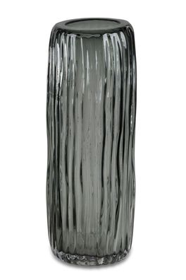 Vase Rauch Schwarz | Glasvase Blumenvase Dekoobjekt | 30 cm