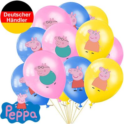 PEPPA PIG Luftballons Kindergeburtstag Wutz Georg Ballons Party Deko Geburtstag