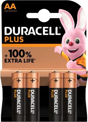 Duracell Batterie Plus AA MN1500/ LR6 4er Karte