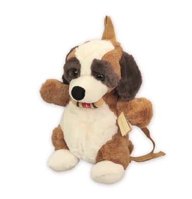 Inware Kinderrucksack Hund ca. 33 * 18 cm Stofftier Plüschtier Tasche 7573