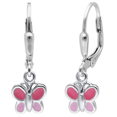 trendor Schmuck Kinder-Ohrringe für Mädchen 925 Silber Schmetterling 41589