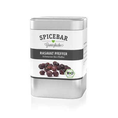 80g Schwarzer Rasavat Pfeffer, Aromatischer Bio Pfeffer Spicebar