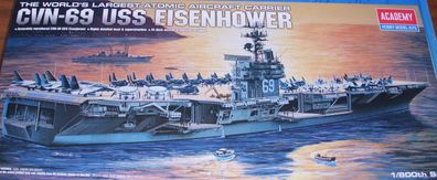 Academy 14212 - CVN 69 D Ei| CVN 69 D Eisenhower USS-Aircraft Carrier | 1:800