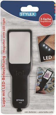 Stylex 31254 Lupe mit LED-Beleuchtung 3-fache Vergrößerung