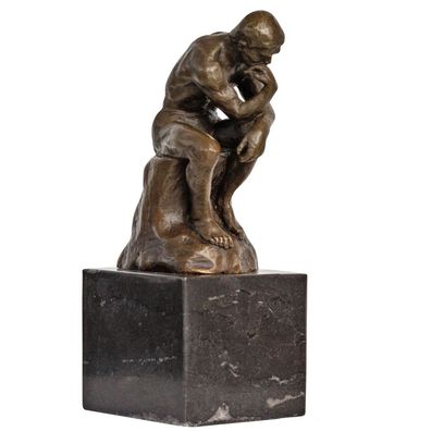 Bronze der Denker Mann Bronzeskulptur Bronzefigur nach Rodin Skulptur Replik