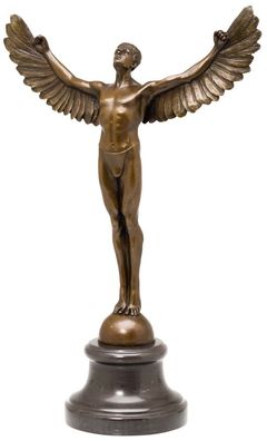 Bronze Ikarus Mann Akt Erotik Bronzefigur Bronzeskulptur Figur antik Stil