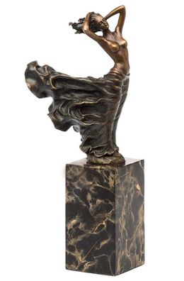 Bronzeskulptur erotische Kunst Akt Frau Antik-Stil Bronze Figur - 33cm