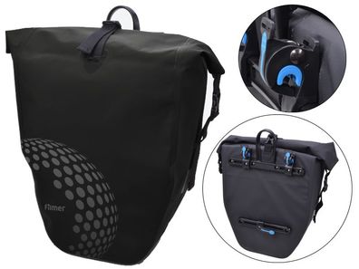 Filmer Premium 49610 Fahrradtasche Trekking für Gepäckträger - schwarz